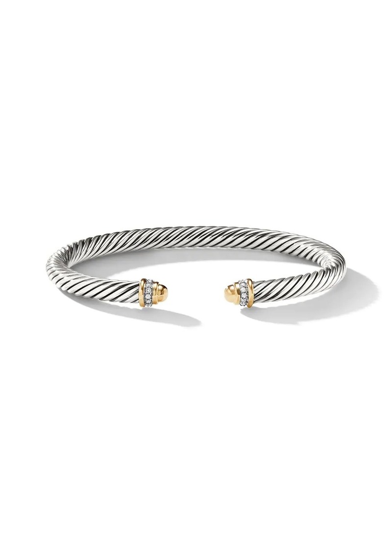 David Yurman 18kt yellow gold Cable Classics diamond bracelet
