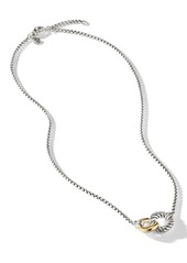 David Yurman sterling silver and 18kt yellow gold Curb Link necklace