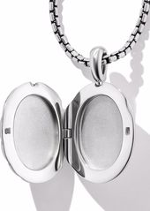 David Yurman sterling silver Sculpted Cable Locket amulet