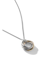 David Yurman 14kt yellow gold and sterling silver Crossover necklace