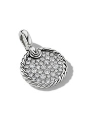 David Yurman sterling silver DY Elements Disc pavé diamond pendant