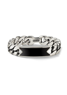 David Yurman sterling silver Curb Chain diamond bracelet