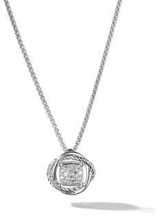David Yurman sterling silver Infinity diamond necklace