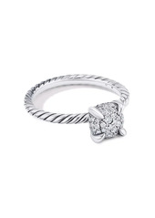 David Yurman sterling silver Petite Chatelaine diamond ring