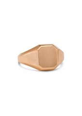 David Yurman Streamline Signet Ring in 18K Rose Gold, 14mm