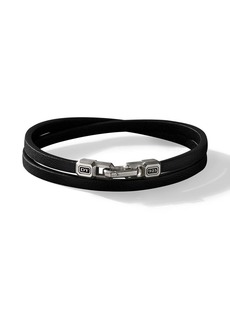 David Yurman Streamline Double Wrap leather bracelet