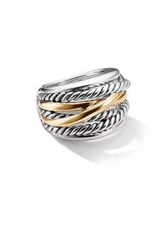 David Yurman The Crossover Collection® Wide Ring with 14K Yellow Gold