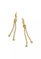 David Yurman Zig Zag Stax™ Chain Drop Earrings in 18K Yellow Gold with Diamonds 66MM
