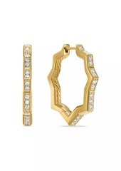 David Yurman Zig Zag Stax™ Hoop Earrings in 18K Yellow Gold with Diamonds, 22.8MM