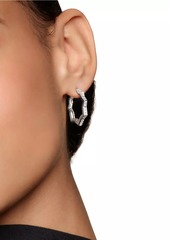 David Yurman Zig Zag Stax™ Hoop Earrings in Sterling Silver with Diamonds, 22.8mm