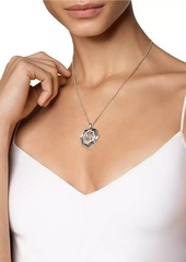 David Yurman Zig Zag Stax™ Pendant Necklace in Sterling Silver with Diamonds, 28MM