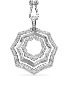 David Yurman Zig Zag Stax™ Pendant Necklace in Sterling Silver with Diamonds, 38mm