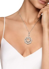David Yurman Zig Zag Stax™ Pendant Necklace in Sterling Silver with Diamonds, 38mm