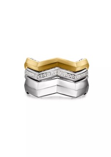 David Yurman Zig Zag Stax™ Three Row Ring in Sterling Silver