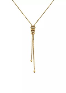 David Yurman Zig Zag Stax™ Y Necklace in 18K Yellow Gold with Diamonds