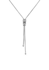 David Yurman Zig Zag Stax™ Y Necklace in Sterling Silver with Diamonds