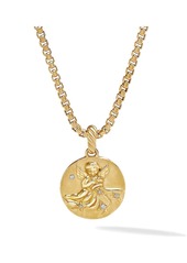 David Yurman Zodiac Amulet In 18K Yellow Gold With Diamonds