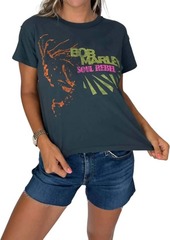 DAYDREAMER Bob Marley Soul Rebel Reverse Girlfriend Tee In Vintage Black