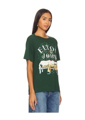 DAYDREAMER Elton John Floral Boyfriend Tee Shirt