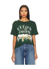 DAYDREAMER Elton John Floral Boyfriend Tee Shirt