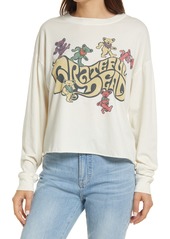 Daydreamer Grateful Dead Dancing Bears Oversize Long Sleeve Graphic Tee in Stone Vintage at Nordstrom
