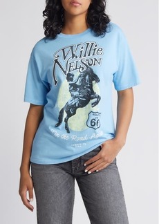 Daydreamer Willie Nelson Route 66 Cotton Graphic T-Shirt