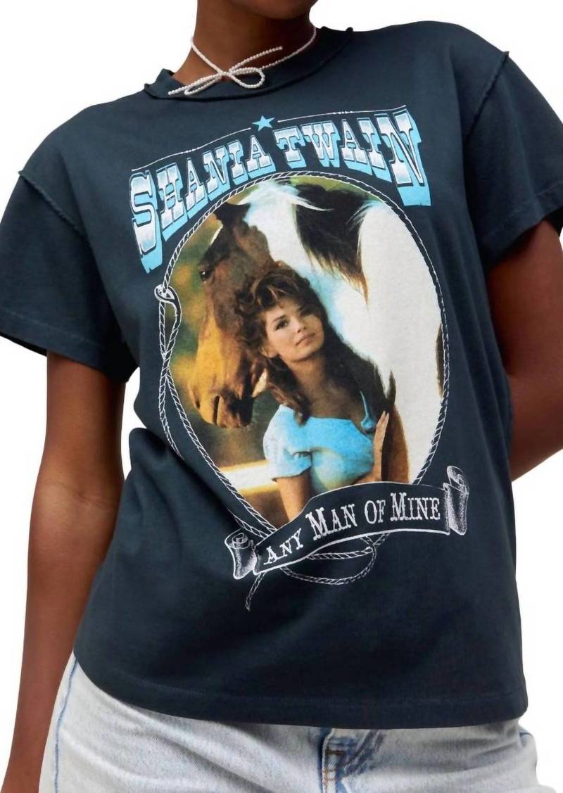 DAYDREAMER Shania Twain Any Man Of Mine Reverse Tour Tee In Vintage Black