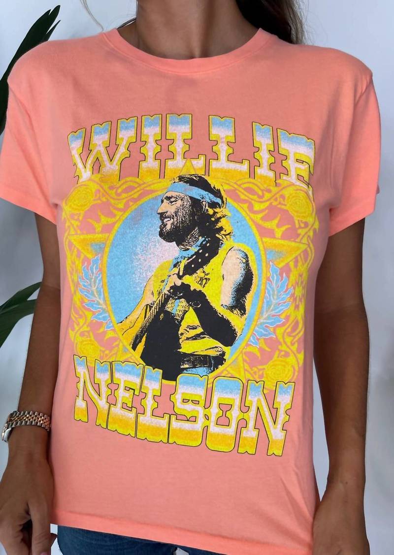 DAYDREAMER Willie Nelson Outlaw Country Tour Tee In Desert Flower