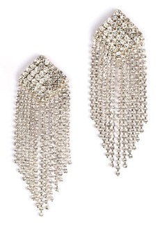 Deepa Gurnani Niomi Crystal Fringe Drop Earrings