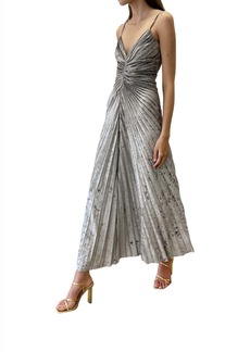 Delfi Collective Maryln Midi Dress In Silver