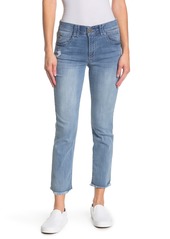 Democracy Luxe Touch Ab Technology High Waist Crop Ankle Jeans in Lb-Light Blue at Nordstrom Rack