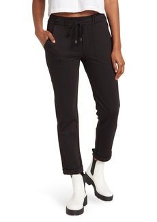Democracy Ab Leisure High Rise Patch Pocket Utility Roll Cuff Drawstring Pants in Black at Nordstrom Rack