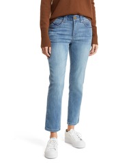 Democracy Ab Technology High Waist Ankle Straight Leg Jeans in Mble-Mid Blue at Nordstrom Rack