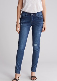 Democracy 'Ab'Solution Distressed Skinny Leg Jeans in Blue at Nordstrom Rack