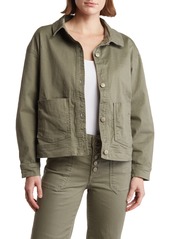 Democracy Cropped Twill Utility Jacket in Birch at Nordstrom Rack