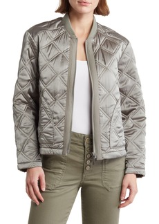 Democracy Drop Shoulder Diamond Quilted Bomber Jacket in Deep Seagrass at Nordstrom Rack