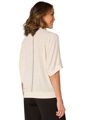 Democracy Women's Dolman Sleeve Knit Top - Heather Off White Multi