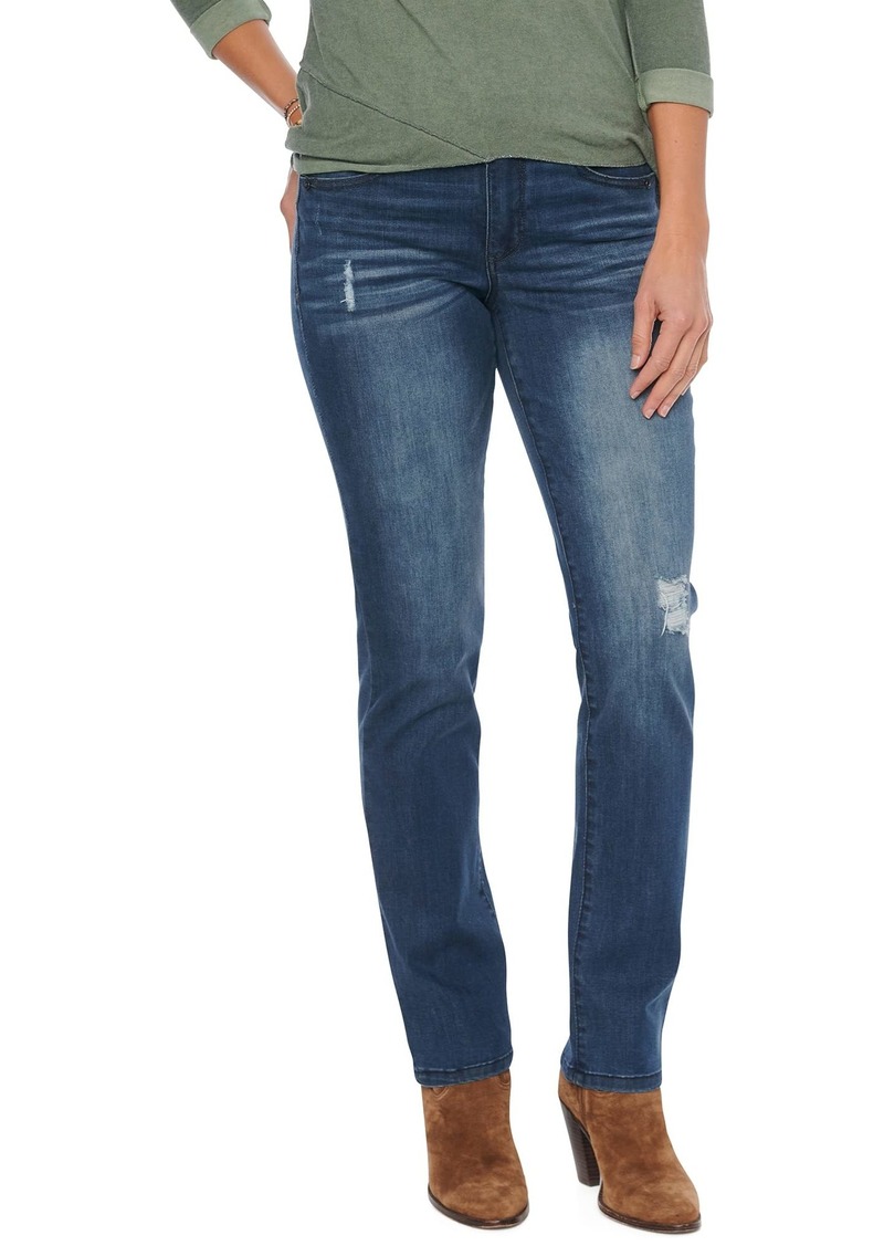 Democracy Women's Petite Ab Solution Straight Leg Jean  14P