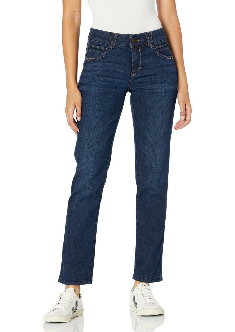 Democracy Women's Petite Ab Solution Straight Leg Jean  2P