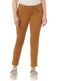 Democracy Women's Petite Ab Solution Ankle Length Twill-Pant Roasted Pecan