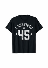 Democracy I Survived 45 Retro Distressed Graphic T-Shirt