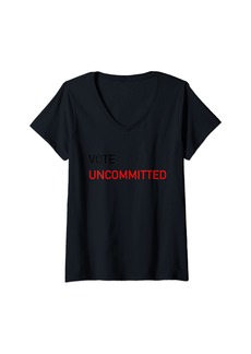 Democracy Womens Vote uncommitted V-Neck T-Shirt