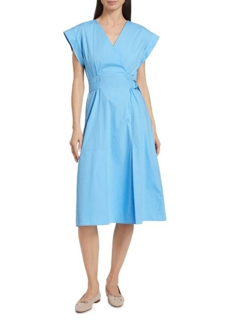 Derek Lam Arabella Cotton Belted Midi-Dress