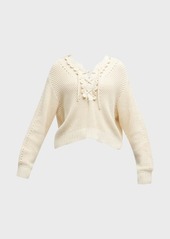 Derek Lam Arif Lace-Up Sweater