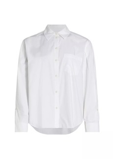 Derek Lam Boxy High-Low Cotton Shirt