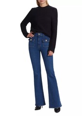 Derek Lam Brandi Patch Pocket Flare Jeans