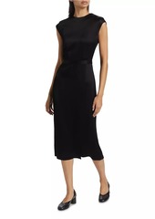 Derek Lam Cantini Cap-Sleeve Midi-Dress