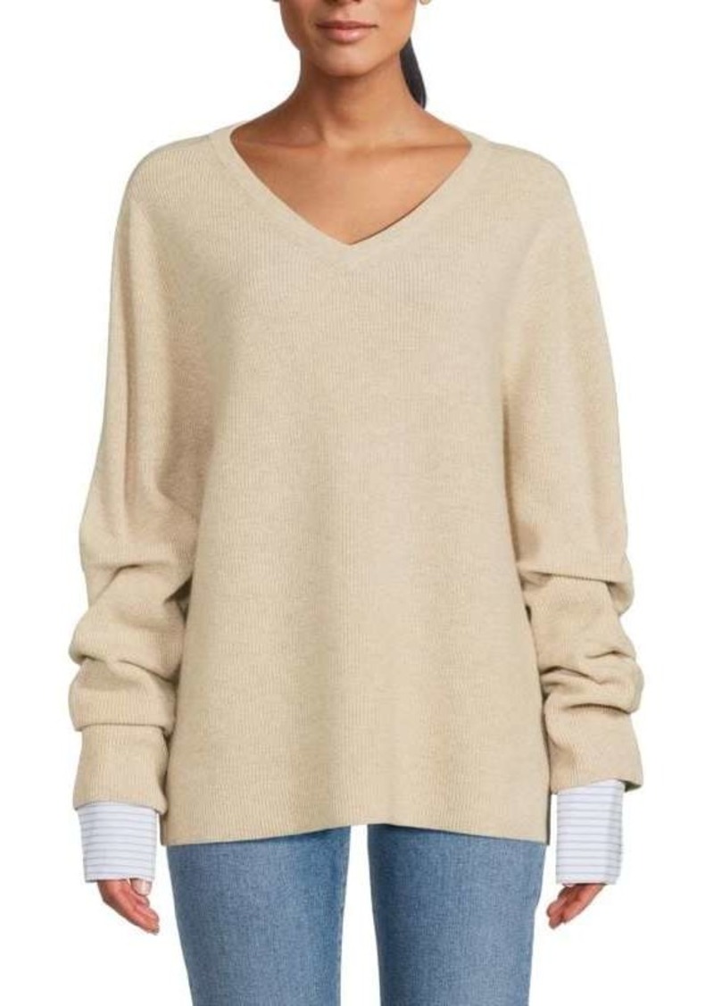 Derek Lam Cassie Mixed Media Sweater