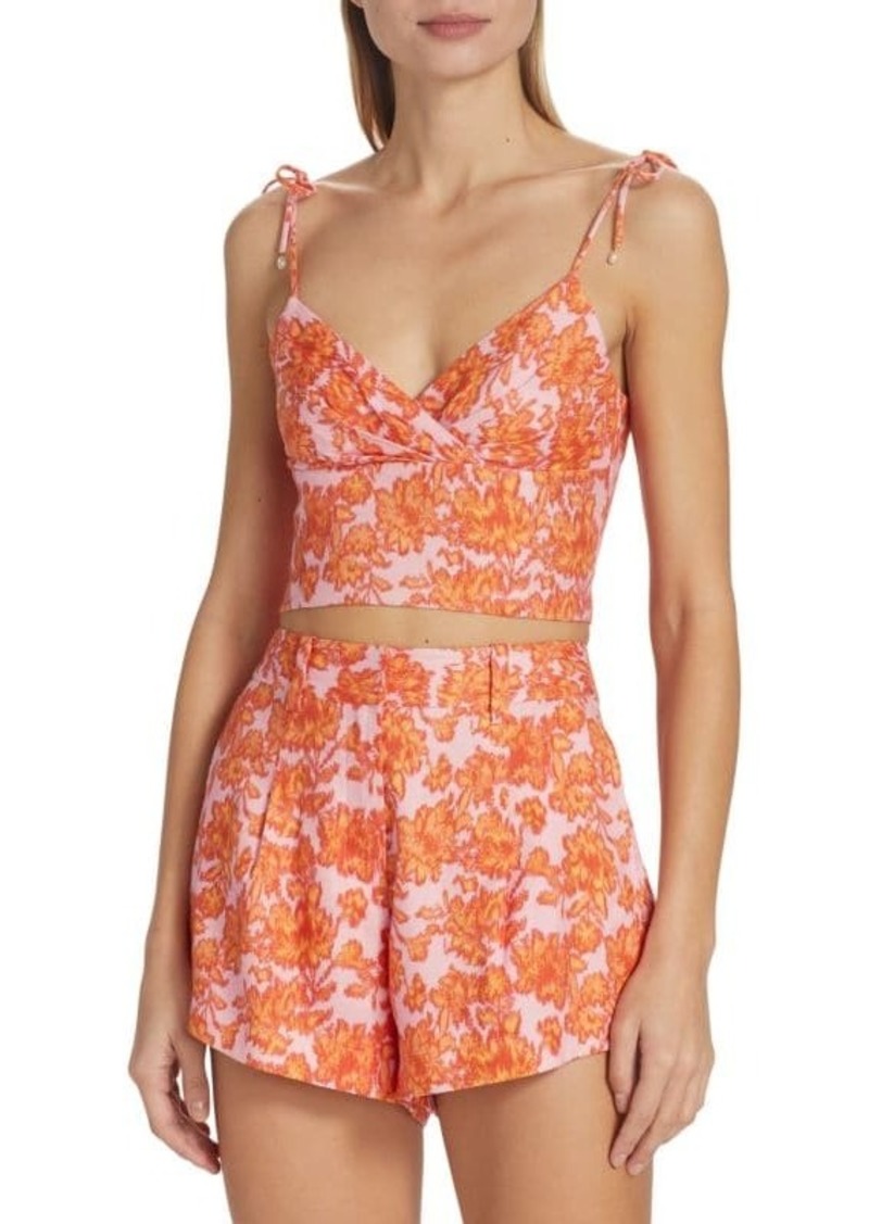 Derek Lam Chafia Cropped Floral Tank