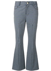 Derek Lam cropped check flare trousers